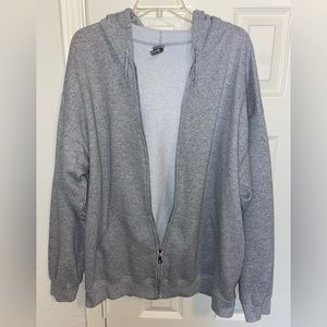 Gildan Gray Cotton Zipper Hoodie